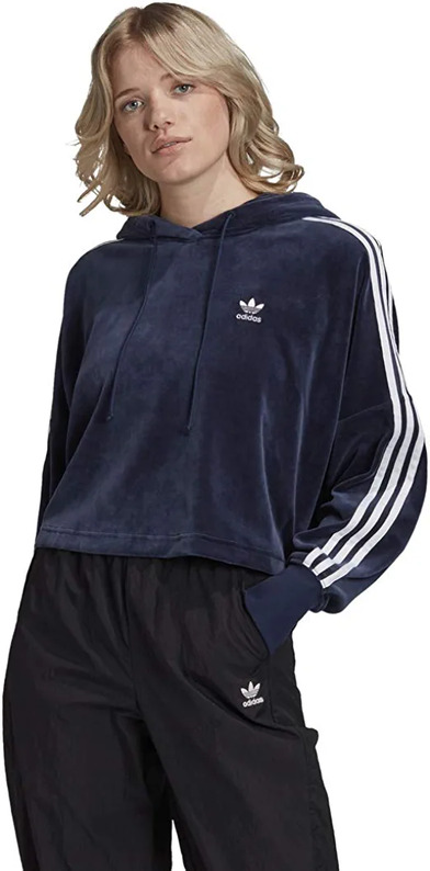 Cropped velvet sweatshirt Adidas