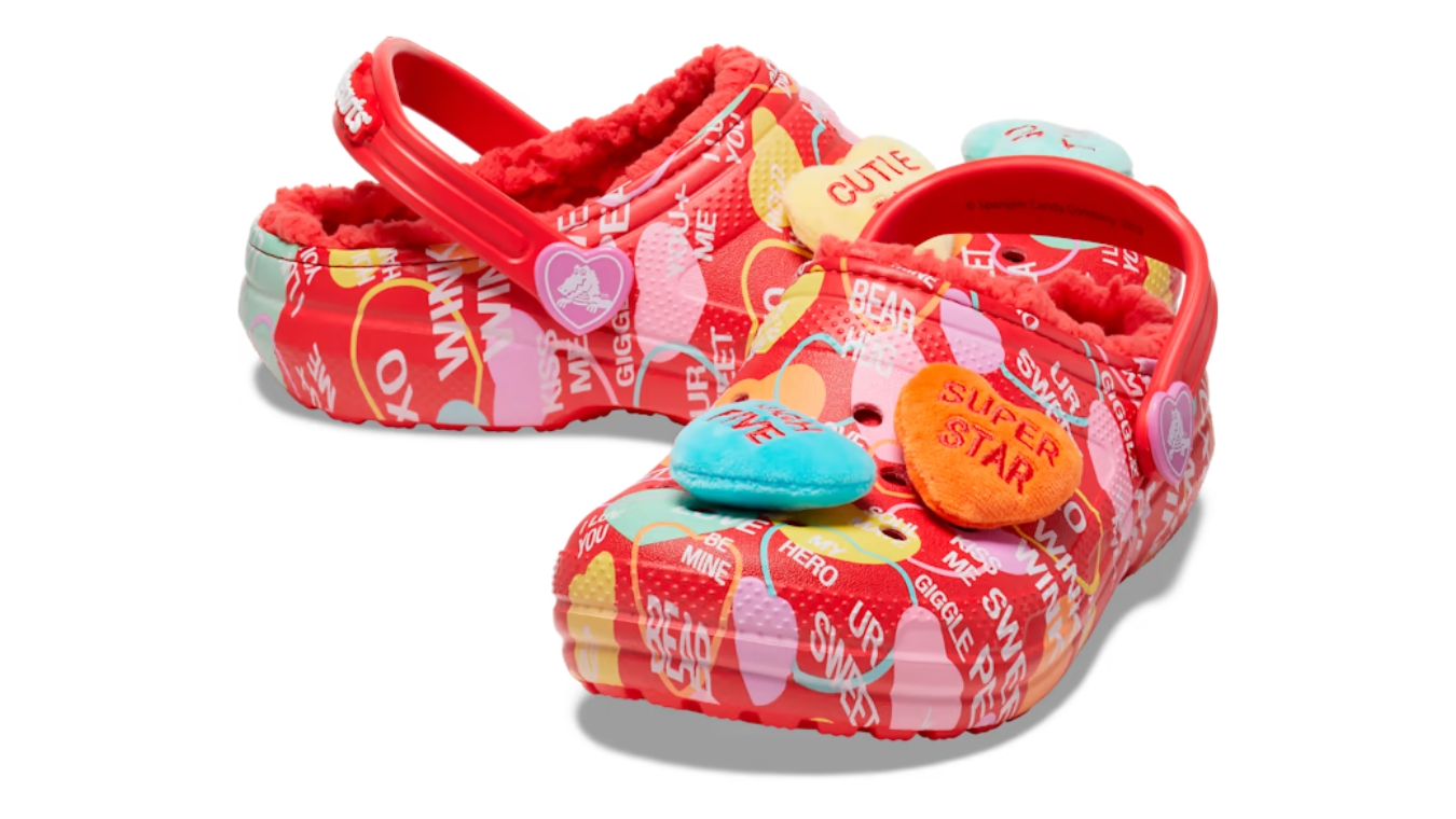 Crocs Kids' Classic Lined Elevated Sweethearts Clog