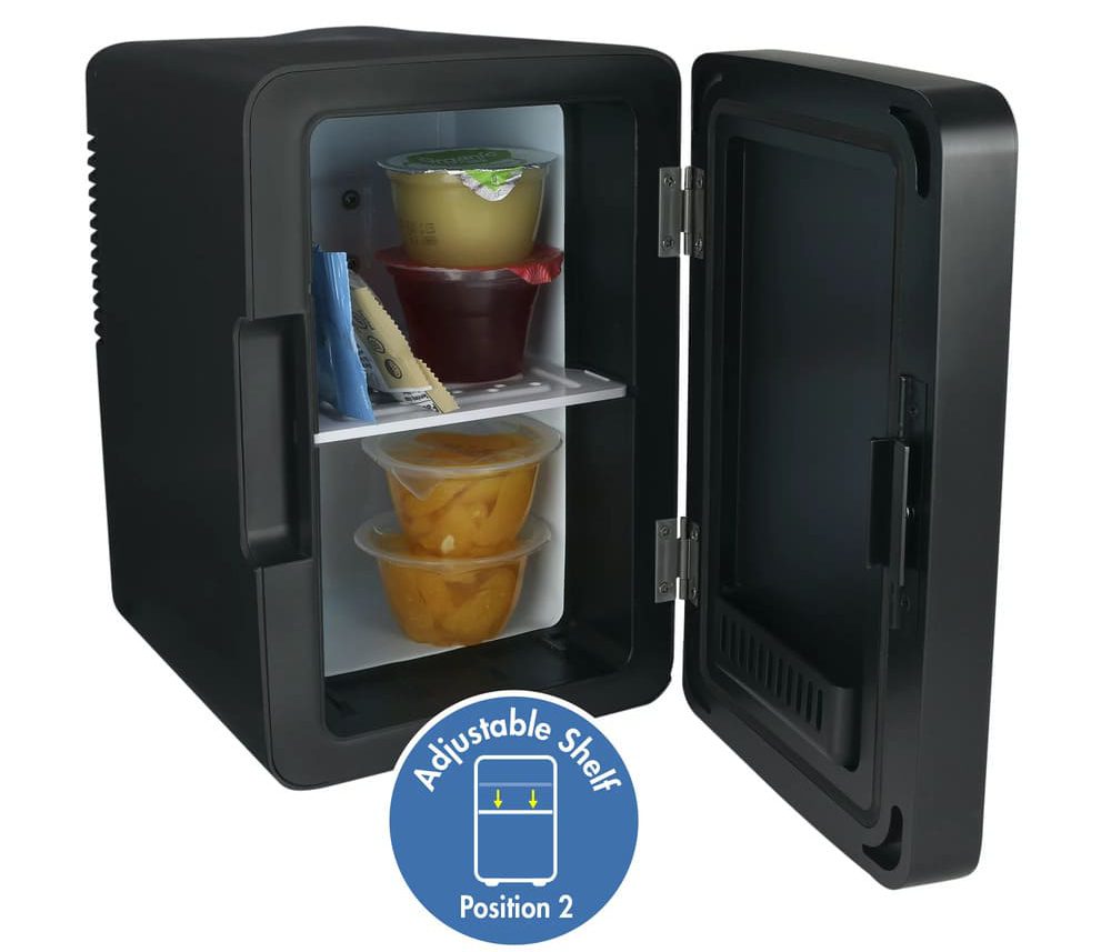 Personal Chiller LED Lighted Mini Fridge with Glass Door from Walmart