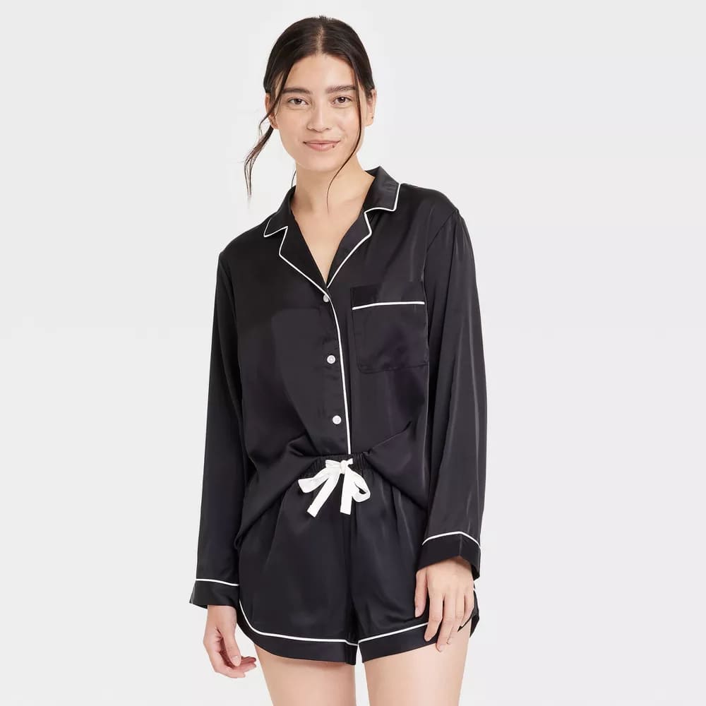 Target Women's Satin Pajama Set with Eyemask