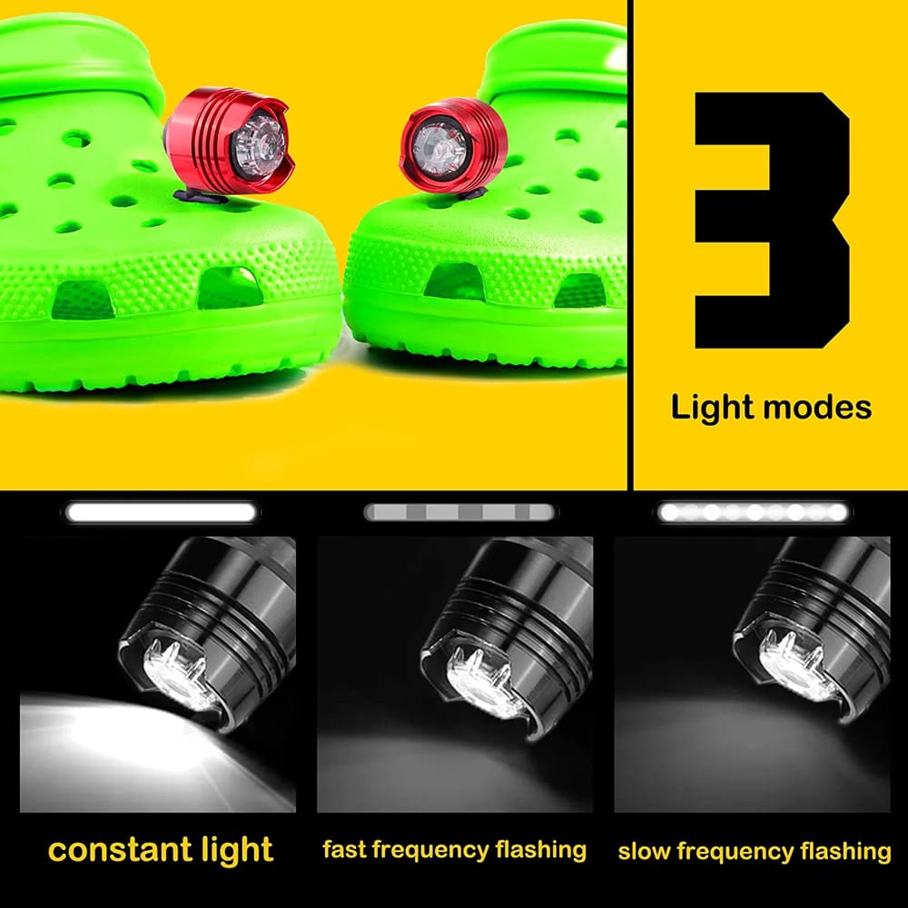 Crocs XANGNIER Clogs Shoes Headlights, 2pcs Clogs Shoes Flashlights for Sandals