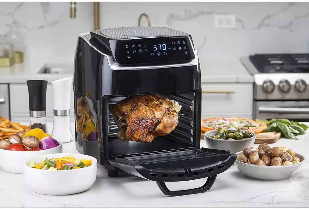 Aria 10 Qt. Large Touchscreen Stainless Steel Air Fryer Easy To Use 8 Cooking Presets