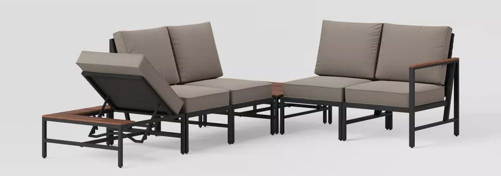 Oak Park Patio Sectional with Adjustable Back, Outdoor Furniture from Target