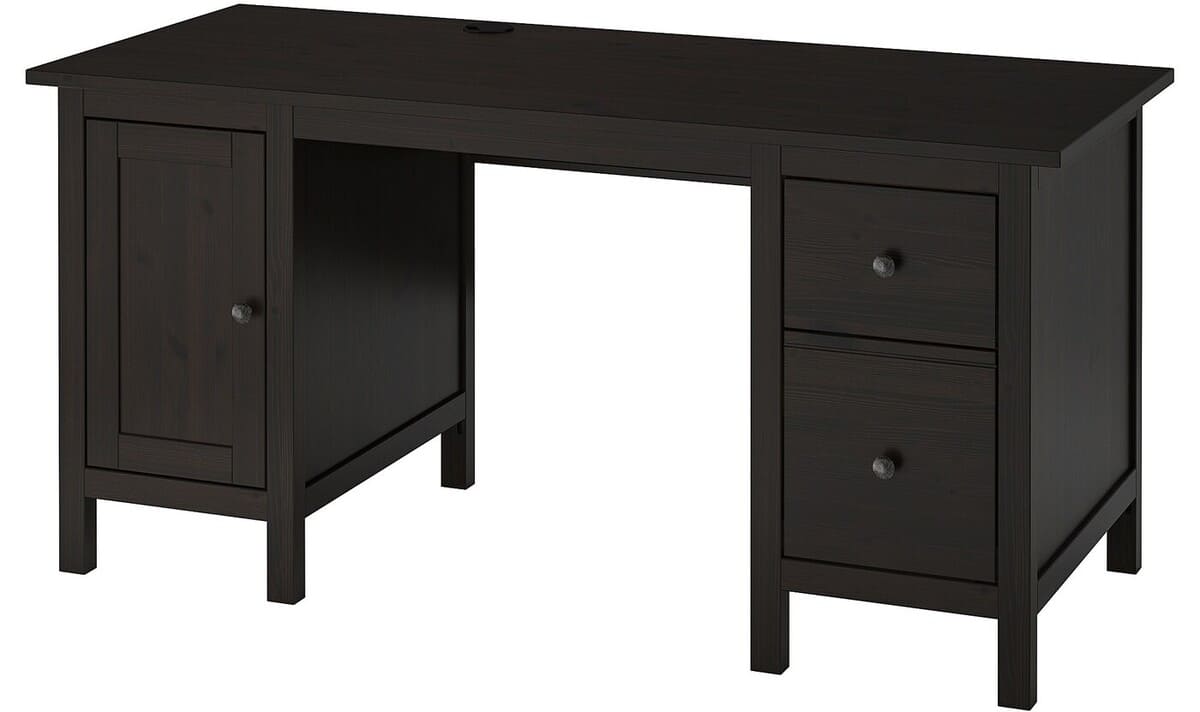 IKEA HEMNES Desk, black-brown