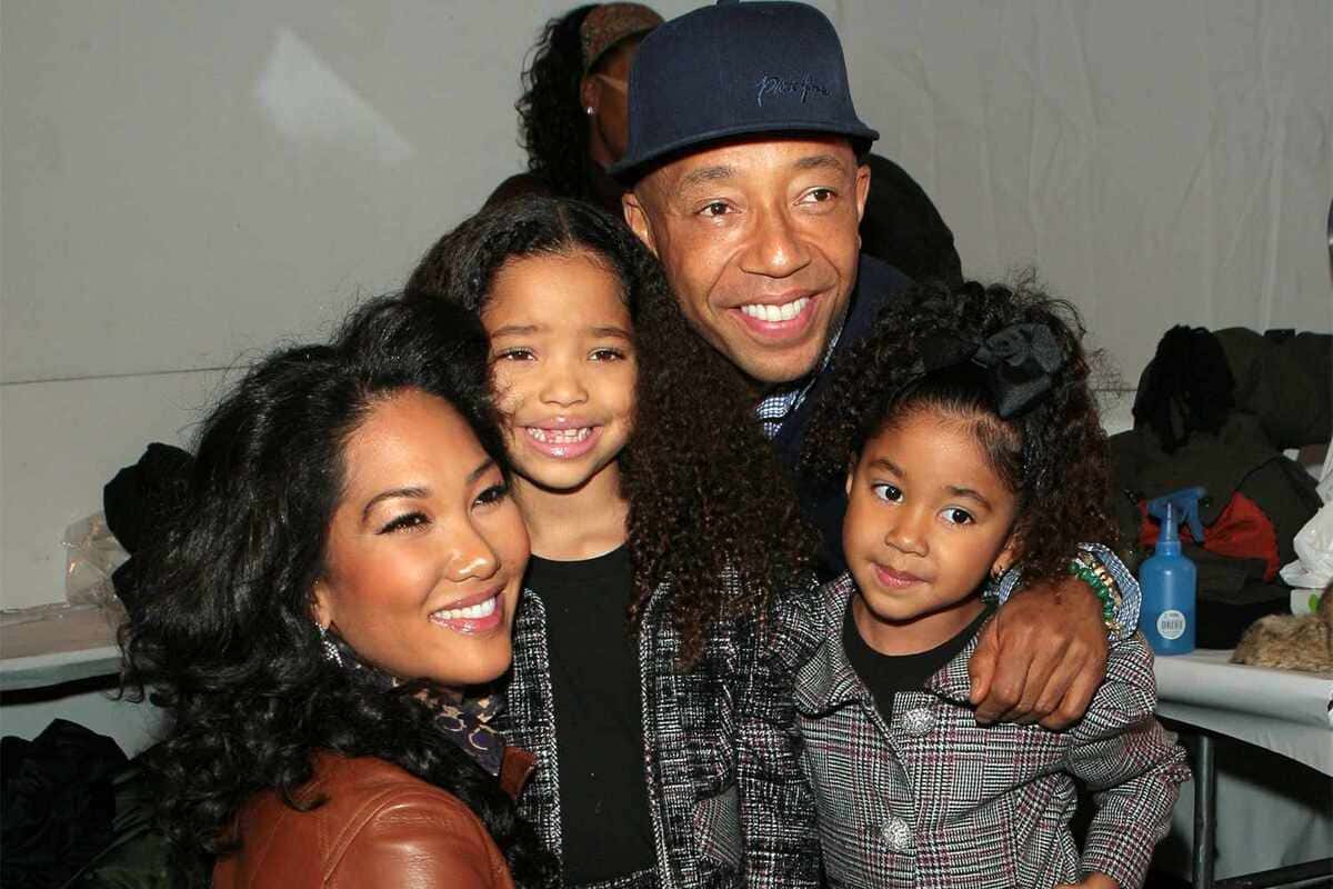 Russell Simmons, his daughters and ex-wife