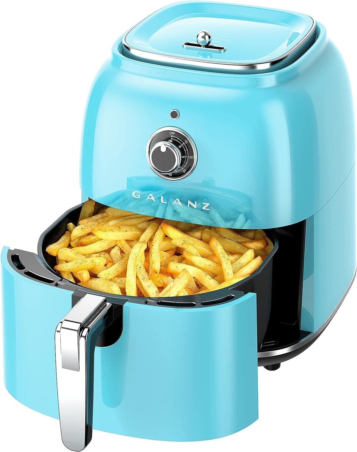 Galanz Retro Electric Air Fryer with Non-Stick Basket