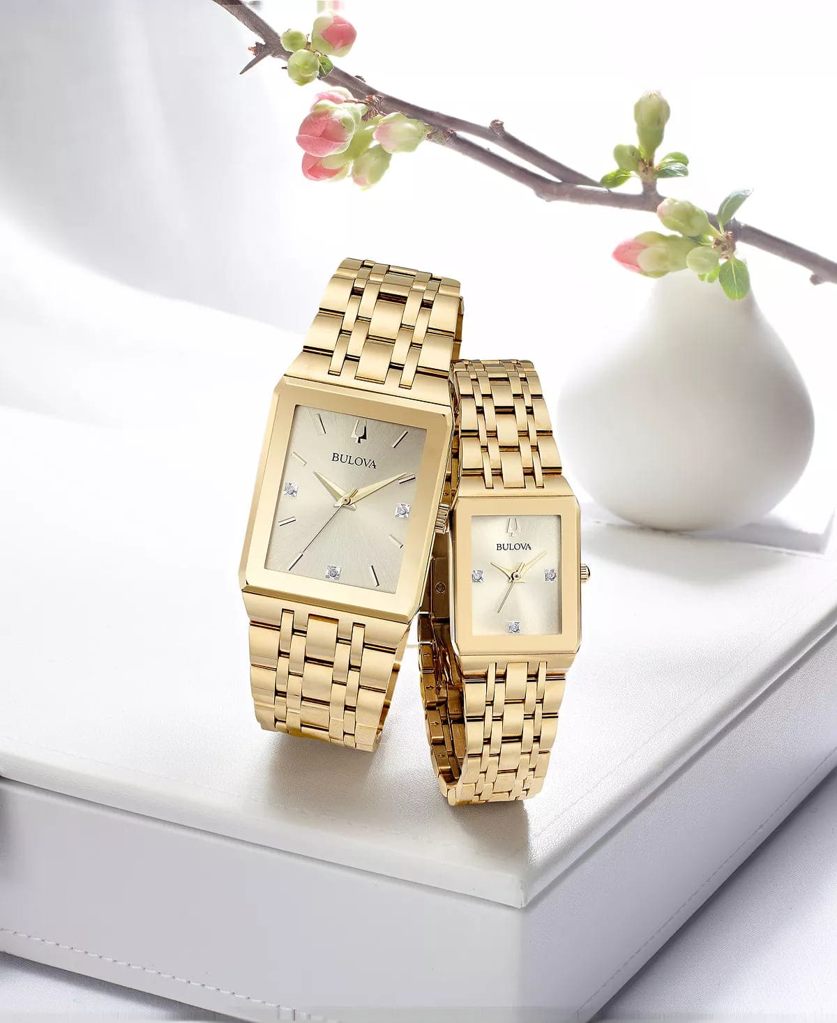 Men's Futuro Diamond-Accent Gold-Tone Stainless Steel Bracelet Watch from Macy's