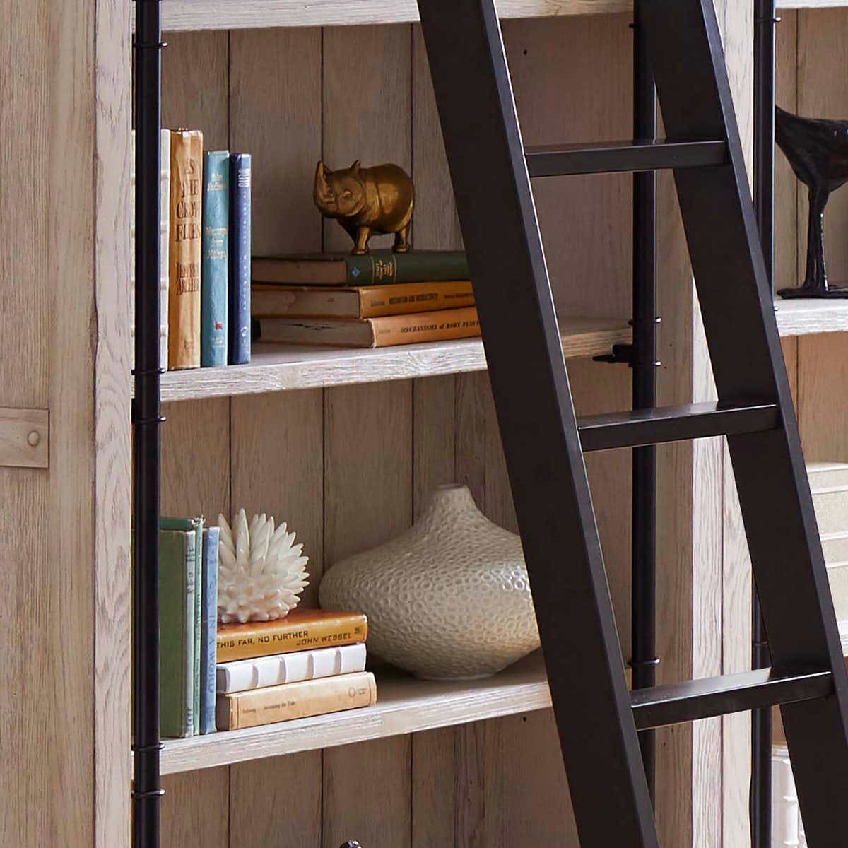 Tuscan 3-piece 94” Bookcase Wall and Ladder