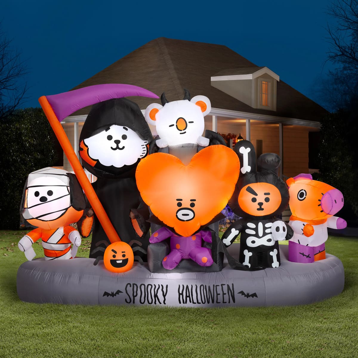 Walmart 102 Inch Line Friends BT21 Scene for Halloween by Airblown Inflatables