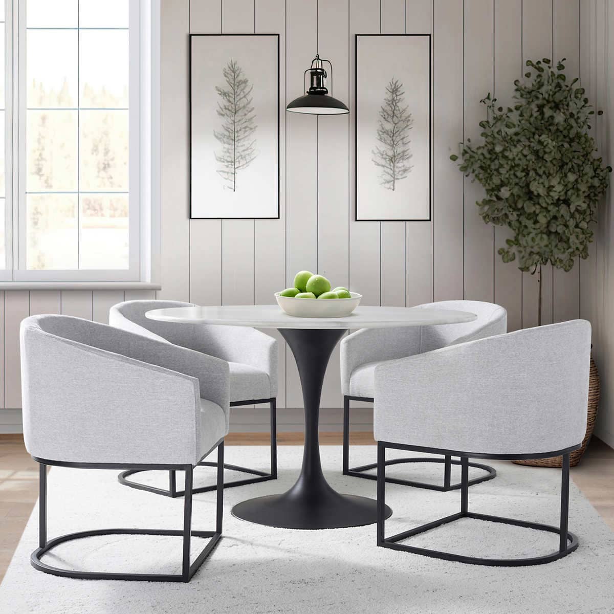 Costco Bastion 5-piece Marble Dining Set
