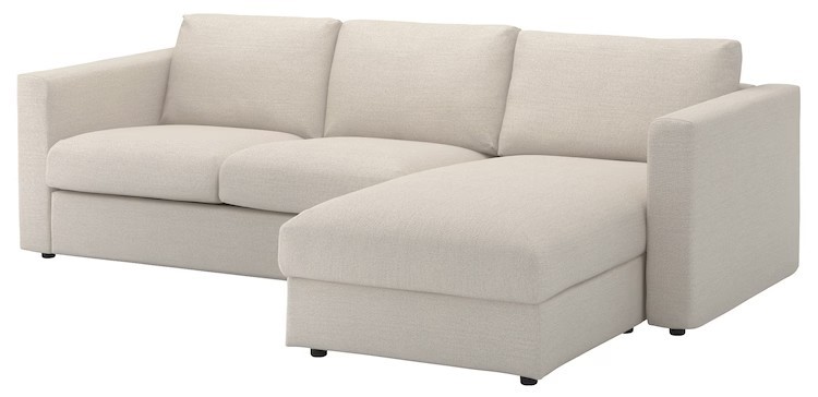 FINNALA Sofa, with chaise Gunnared beige