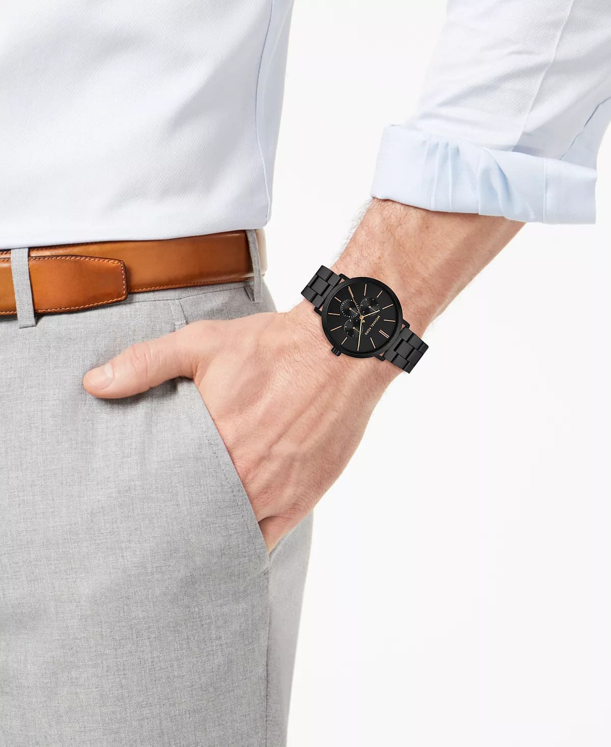 Men's Blake Black Stainless Steel Bracelet Watch 42mm from Macy's