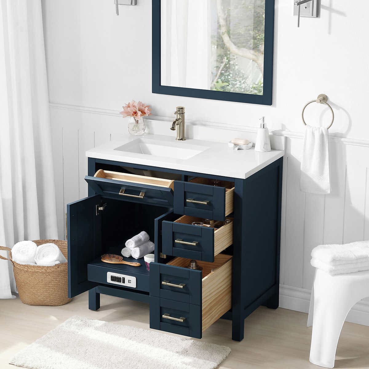 OVE Decors Lakeview Bath Vanity in Blue from Costco