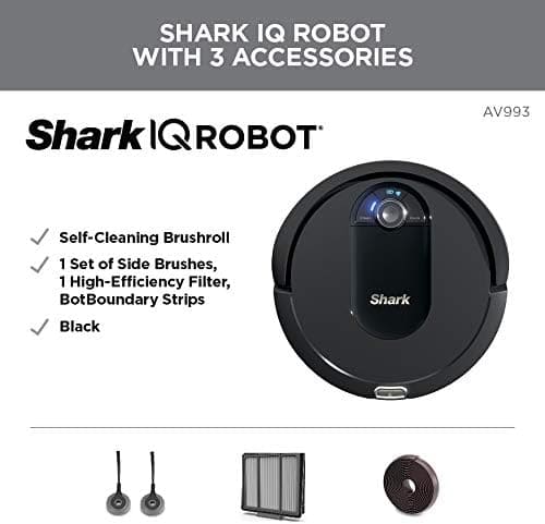 Shark AV993 IQ Robot Vacuum, Self Cleaning Brushroll