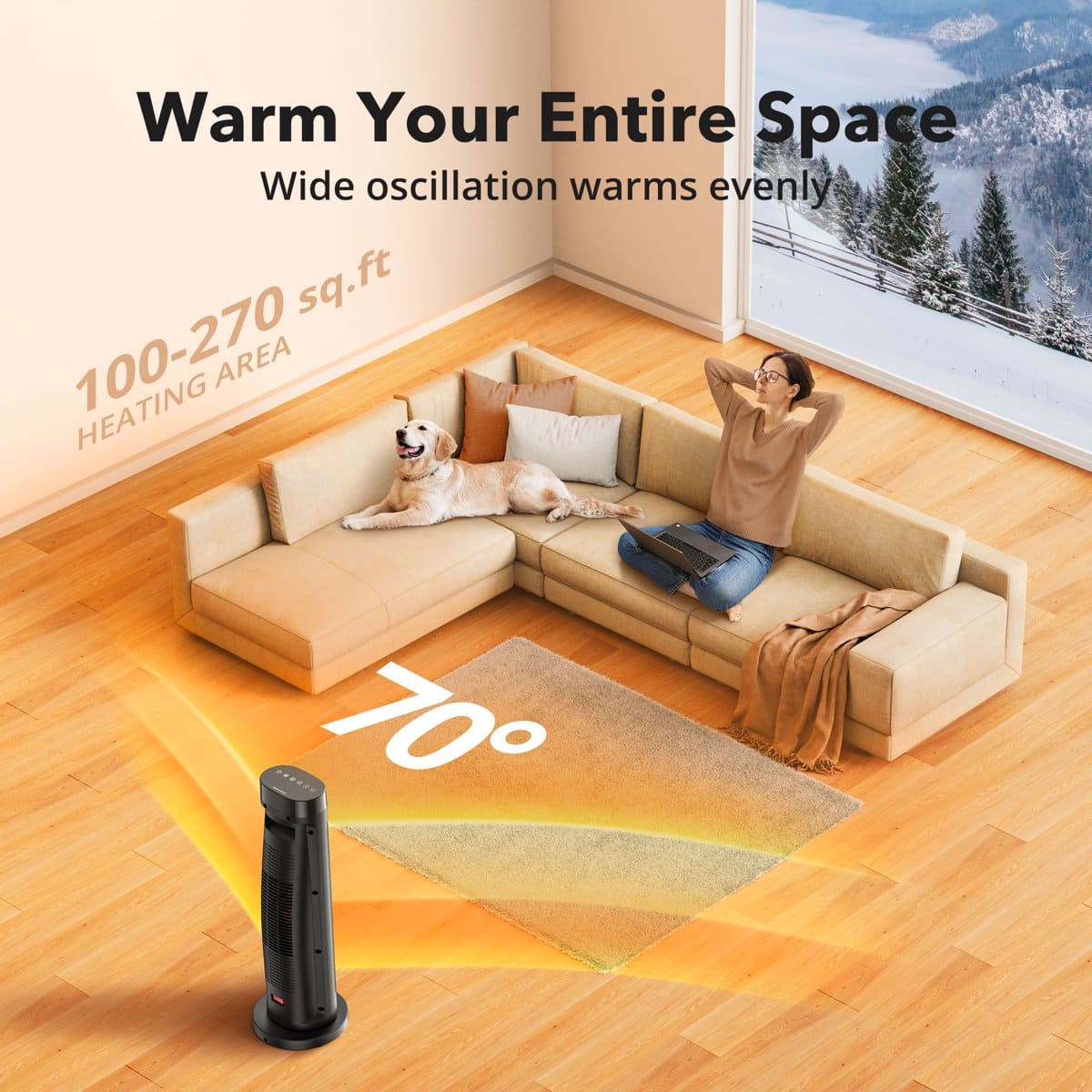 TaoTronics Space Heater, 1500W Portable Electric Heater from Walmart