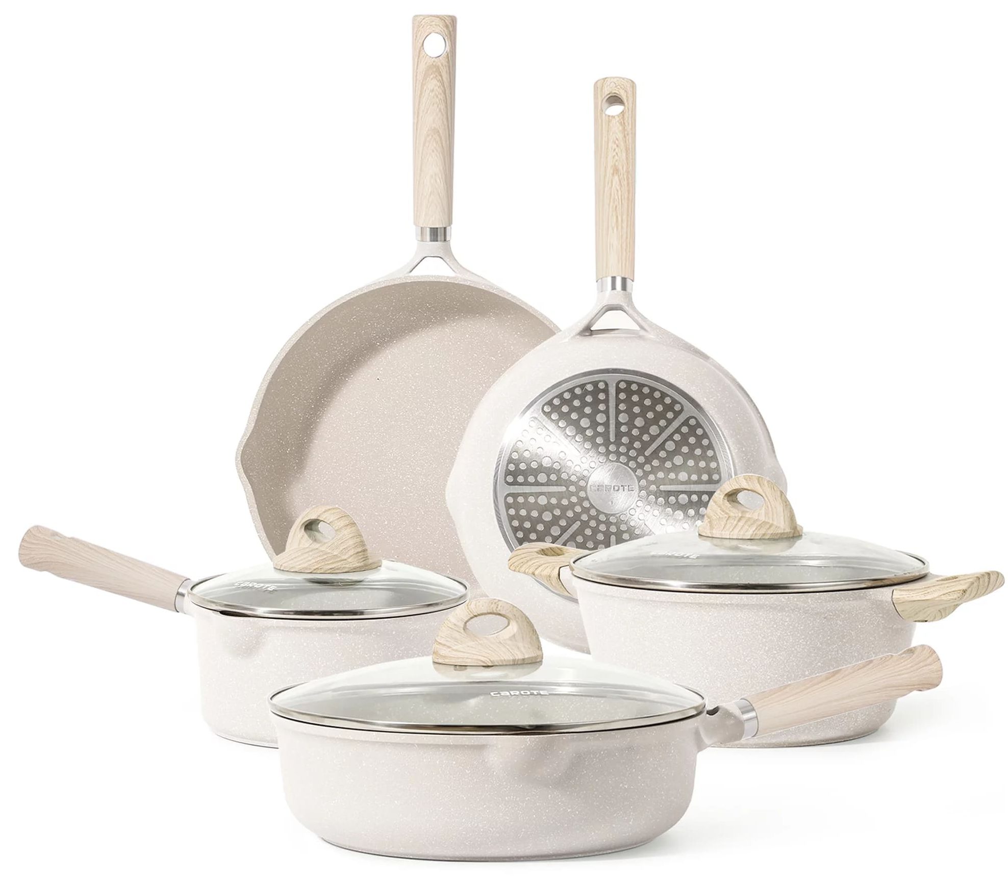 Walmart Carote Nonstick Pots and Pans Set, 8 Pcs Induction Kitchen Cookware Sets