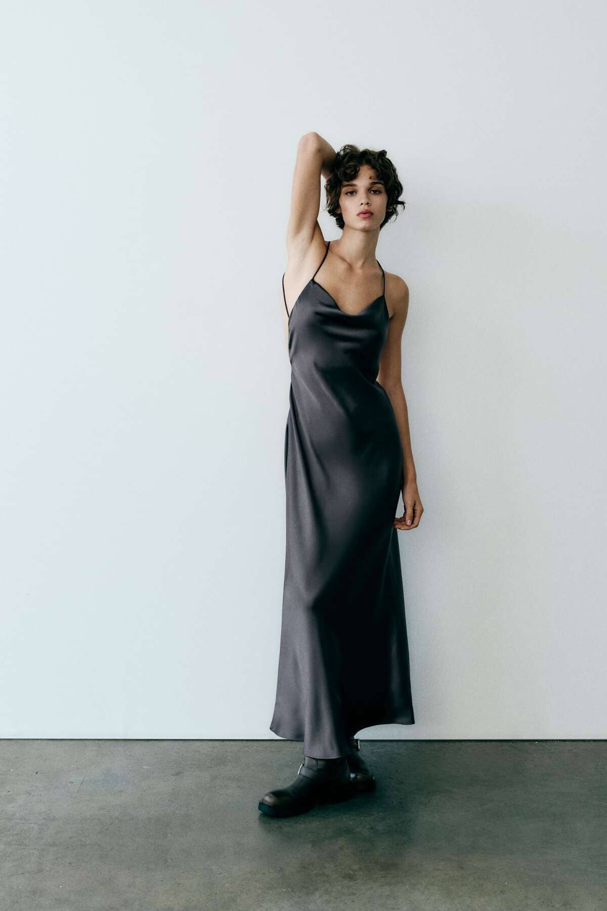 Zara Satin effect Slip Dress