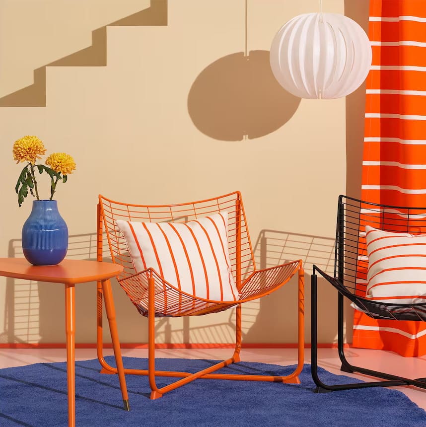 SKÅLBODA Armchair orange color of Ikea